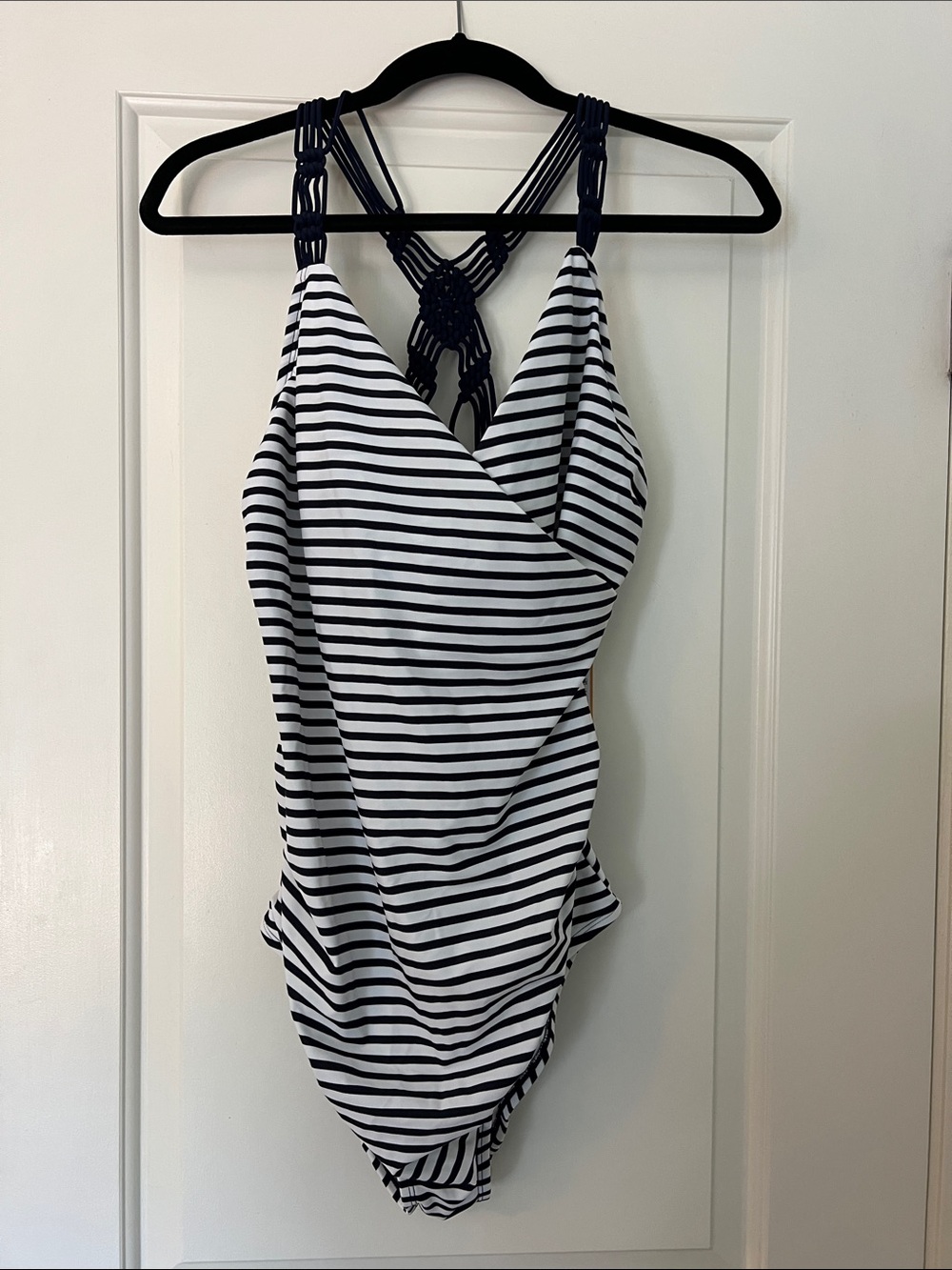 NWT Women’s Navy & White Stripe One-Piece Swimsuit